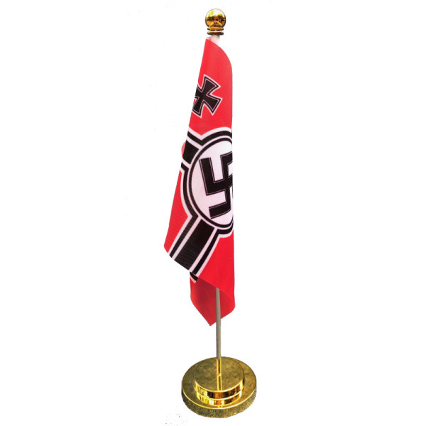 -Bandierina da Tavolo con Base in Metallo - Reichskriegsfahne