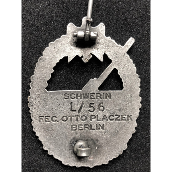War Badge of the Coastal Artillery "Fec. Otto Placzek Berlin"