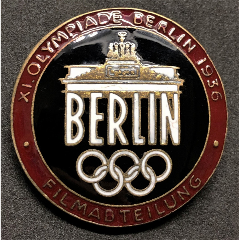 Abzeichen für Mitglieder der Filmabteilung der Olympischen Spiele 1936 in Berlin
