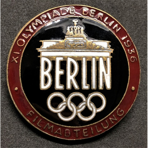 Distintivo per Membri della Troupe Cinematografica delle Olimpiadi di Berlino 1936
