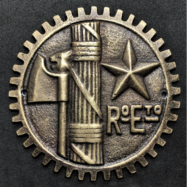 Faschistischer Motorrad/LKW Plakette der königlichen Armee