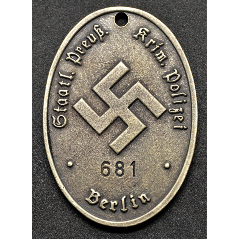 Erkennungsmarke Der Staatliche Preussicher Polizei