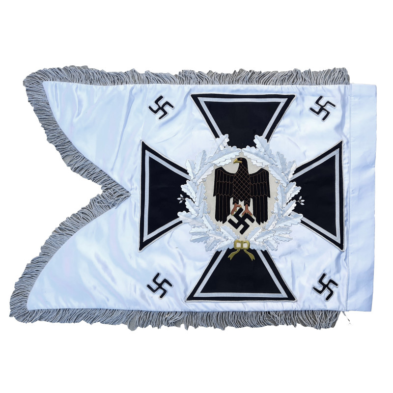 Bandiera Ricamata a Mano - Stendardo a Coda di Rondine delle Wehrmacht