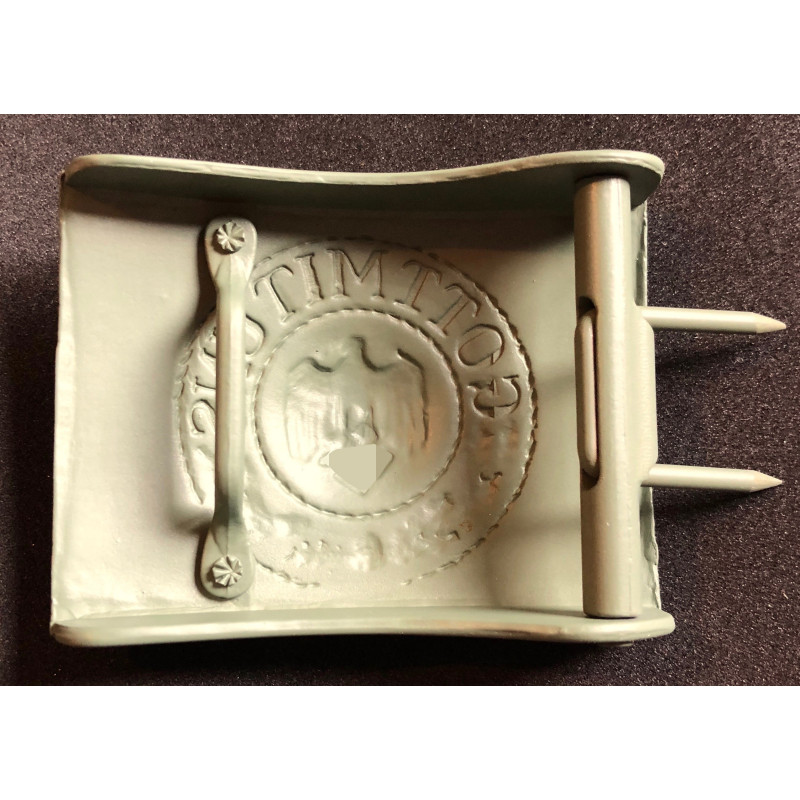 Repro green Wehrmacht Belt Buckle ww2 for reenactment.