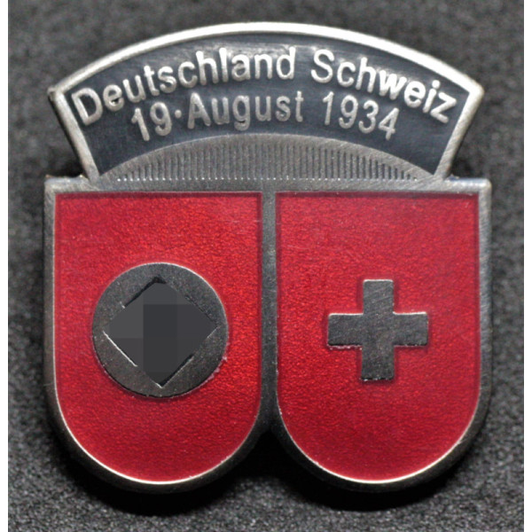 Abzeichen für das Fußballspiel 1934 zwischen Deutschland und der Schweiz