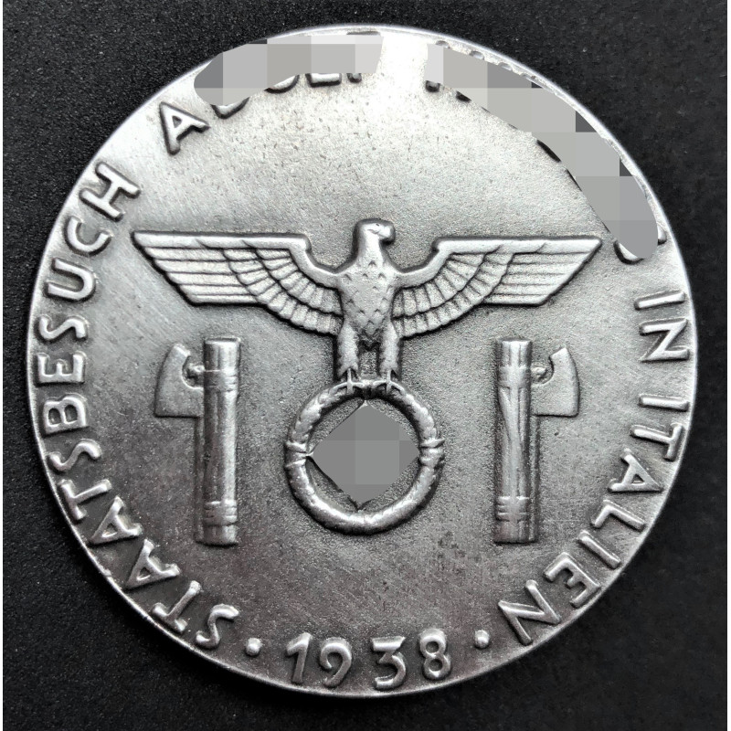 Commemorative Badge For Hitler Visit In Italy