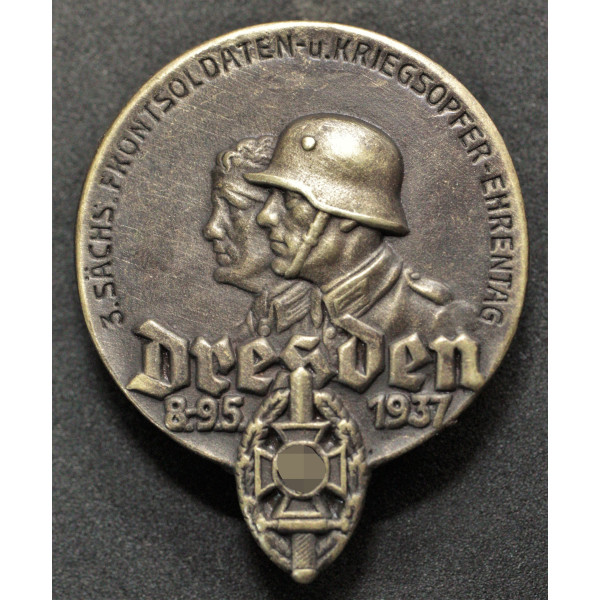 Honor Badge "3rd Saxon Front Soldiers and Victims of War, Dresden 1937" 2