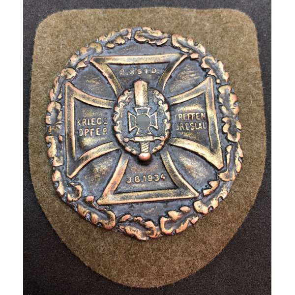 "Kriegs Opfer Treffen Breslau 1934" Battle Shield 2