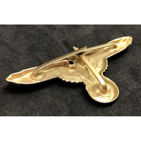SS Eagle Hat Badge (Gold)