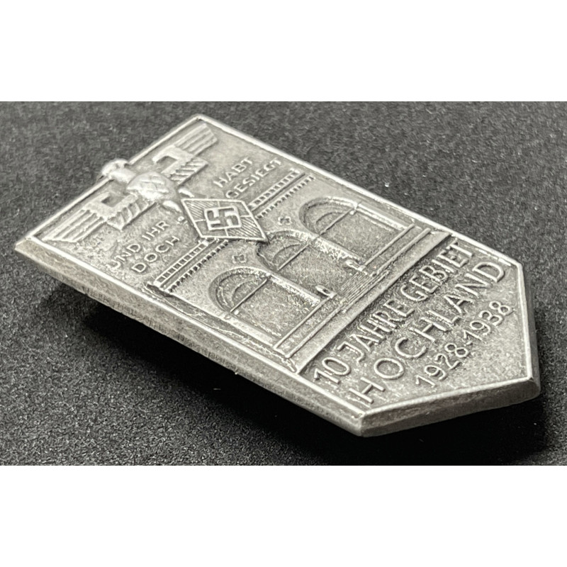 Distintivo per il Decimo Anniversario della Hitlerjugend a Hochland 1928-1938