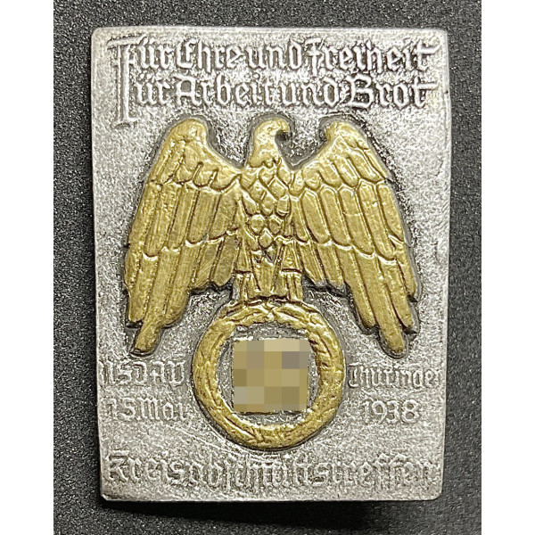 NSDAP Badge - District Section Meeting in Thuringia May 5, 1938 "For honor and freedom - For work and bread" 2