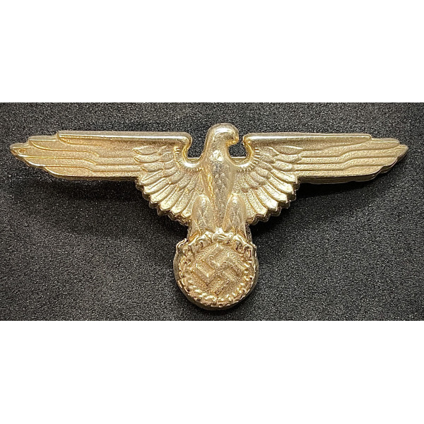 SS Eagle Hat Badge Gold (First type)