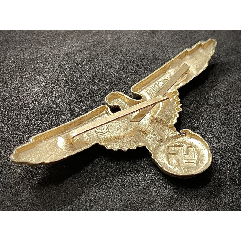 SS Eagle Hat Badge Gold (First type)