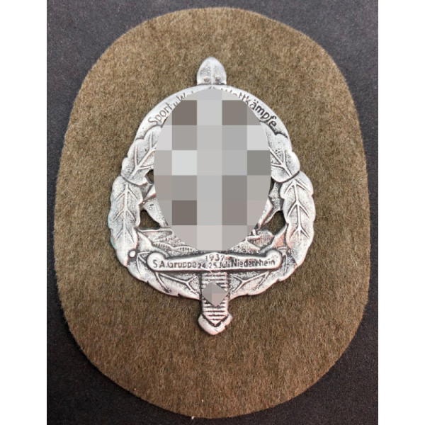"Sport, SA Gruppe 1937" Battle Shield