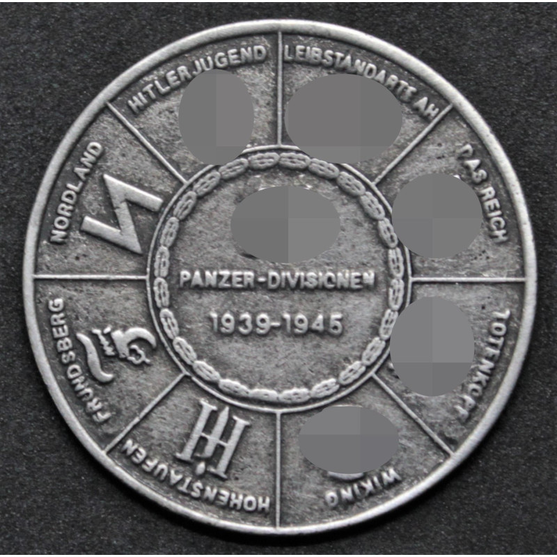 Medaglione delle Divisioni Panzer SS e Wehrmacht