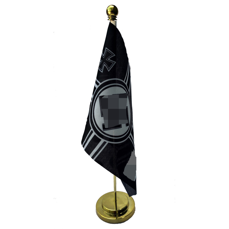 -Metall Basis Tischfahne - Waffen SS