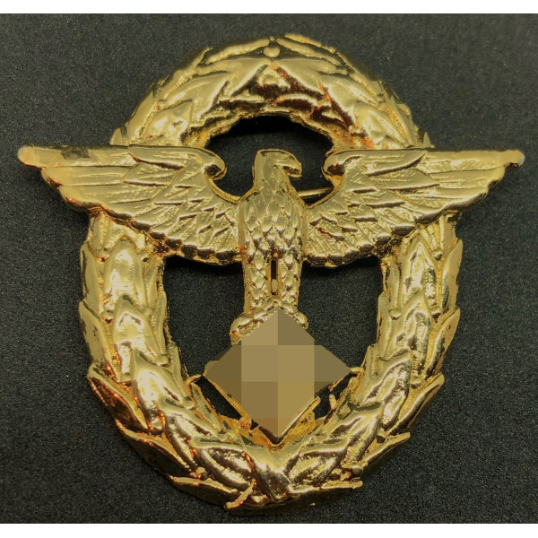 Fregio Da Cappello Della Polizia (Tipo 2, Oro) 2
