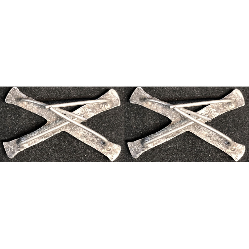 Schulterklappen Auflagen - Feldmarschall Schlagstöcke (Silber)