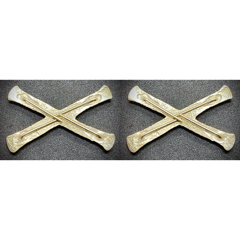 Schulterklappen Auflagen - Feldmarschall Schlagstöcke (Gold)