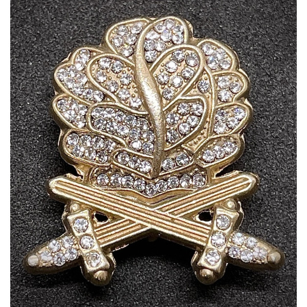 Accessorio per Nastro - Foglie di Quercia d'Oro con Spade e Diamanti