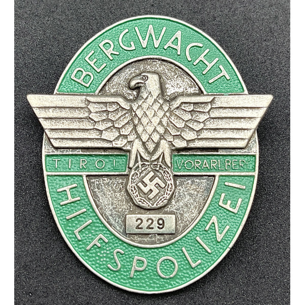 Bergwacht Hilfspolizei Badge