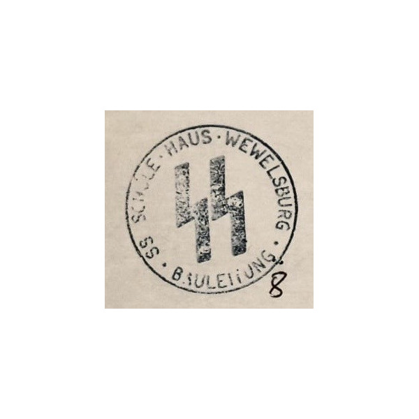 Stempel - SS Schule Haus Wewelsburg Bauleitung