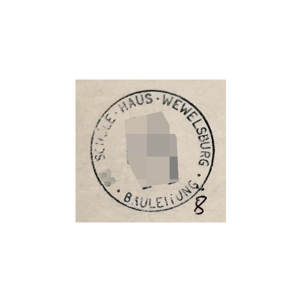 Stamp - SS Schule Haus Wewelsburg Bauleitung