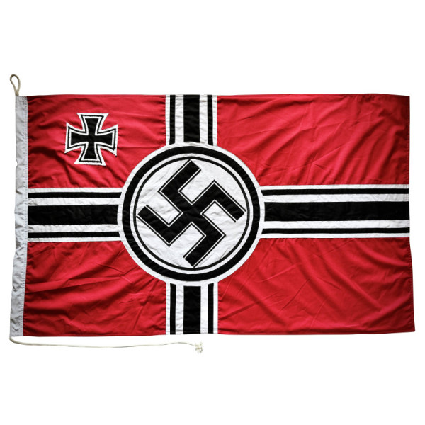 -Bandiera - Reichskriegsflagge Cucita in Più Pezzi di Cotone Spesso