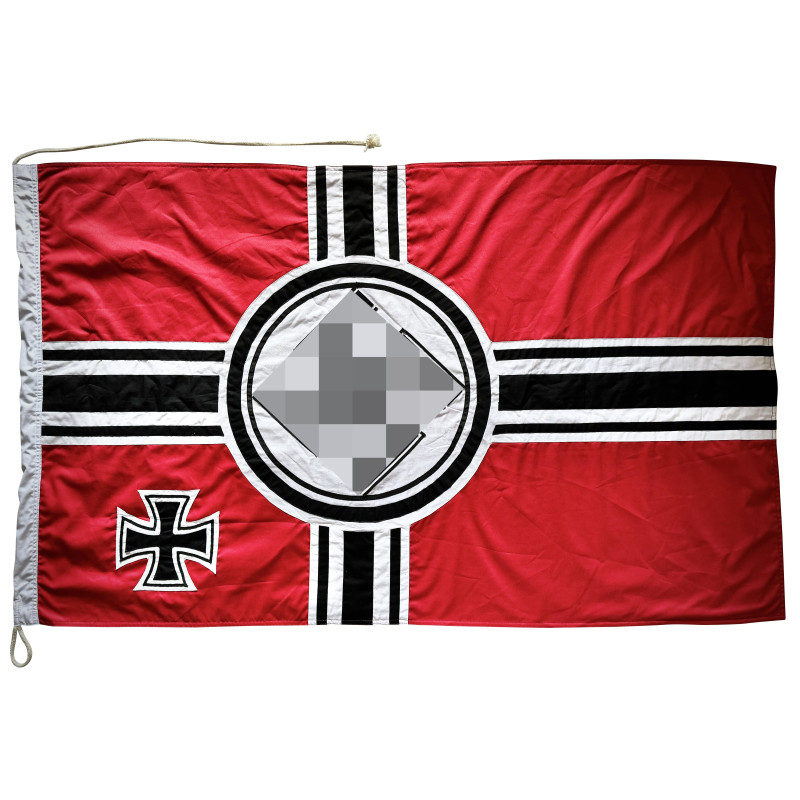 -Bandiera - Reichskriegsflagge Cucita in Più Pezzi di Cotone Spesso