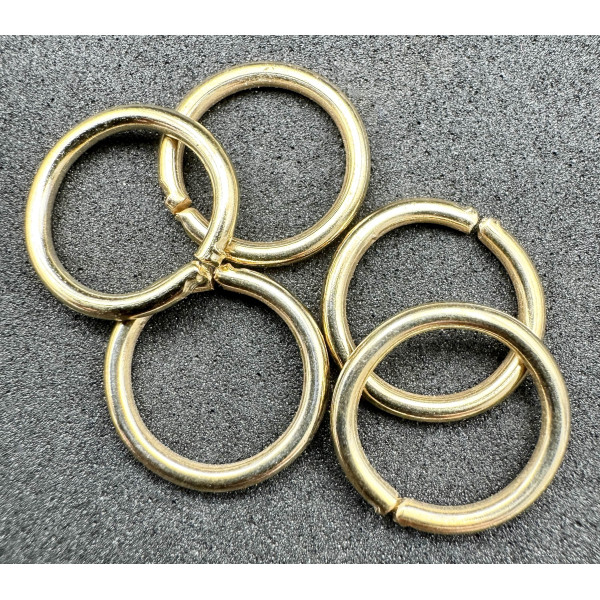 Anelli per Medaglie, Oro - 5 Pezzi (12mm)