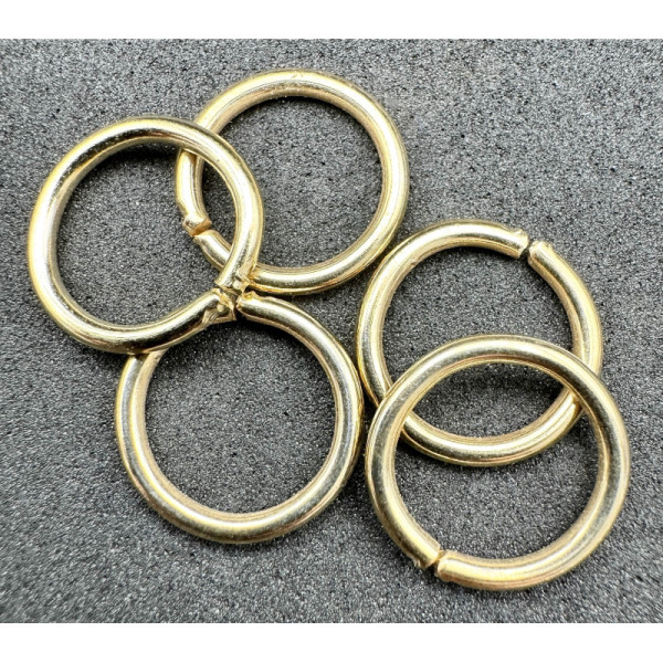 Anelli per Medaglie, Oro - 5 Pezzi (12mm)