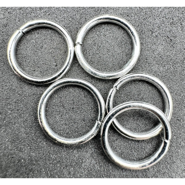 Anelli per Medaglie, Argento - 5 Pezzi (12mm)