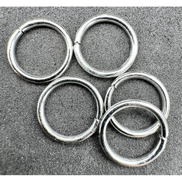 Anelli per Medaglie, Argento - 5 Pezzi (12mm)