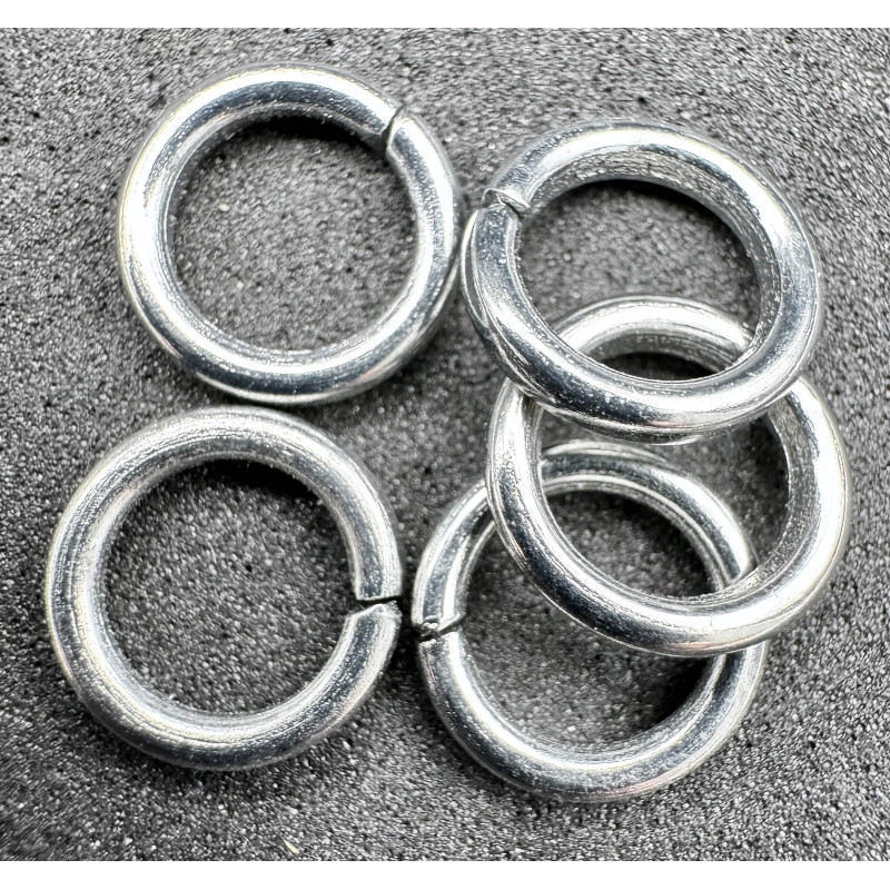 Anelli per Medaglie, Argento - 5 Pezzi (9mm)