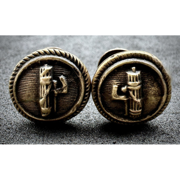 Bottone per Controspallina - PNF Bronzo (Coppia) (13mm)