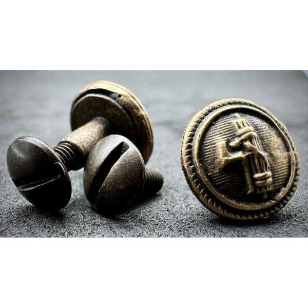 Schulterklappen Knopf - PNF Bronze (Paar) (13mm)