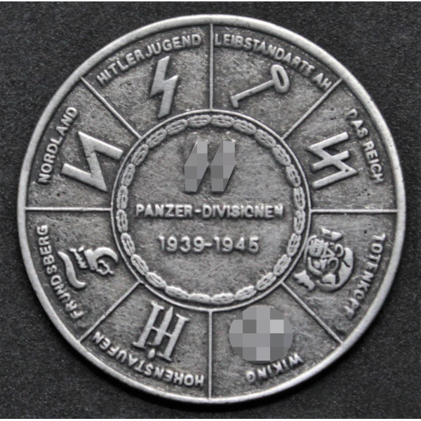 Medaglione delle Divisioni Panzer SS e Wehrmacht