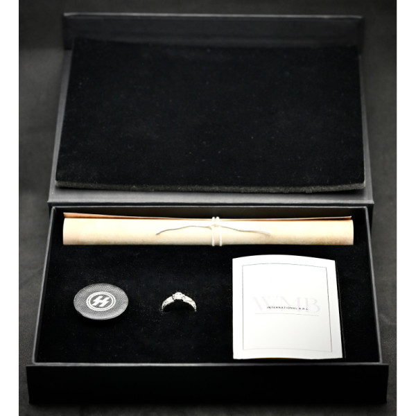 •Argento 925• SS-Ehrenring (Totenkopfring) di Kurt "Panzer" Meyer