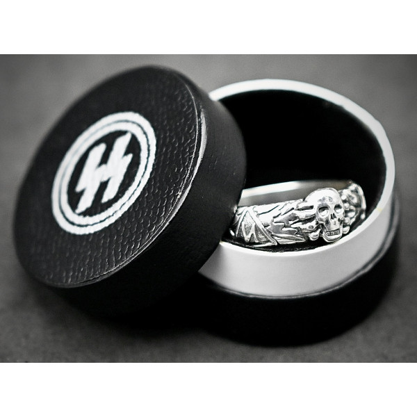 •Argento 925• SS-Ehrenring (Totenkopfring) di Kurt "Panzer" Meyer