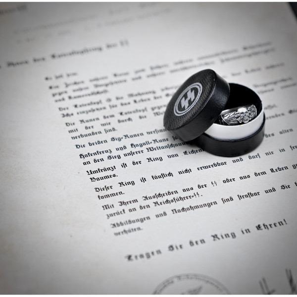 •Argento 925• SS-Ehrenring (Totenkopfring) di Kurt "Panzer" Meyer