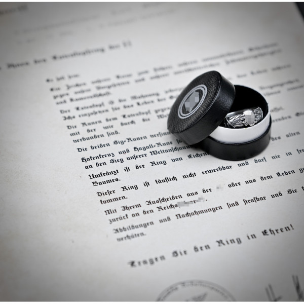 •925 Silver• SS Honour Ring (Totenkopfring) of Kurt "Panzer" Meyer