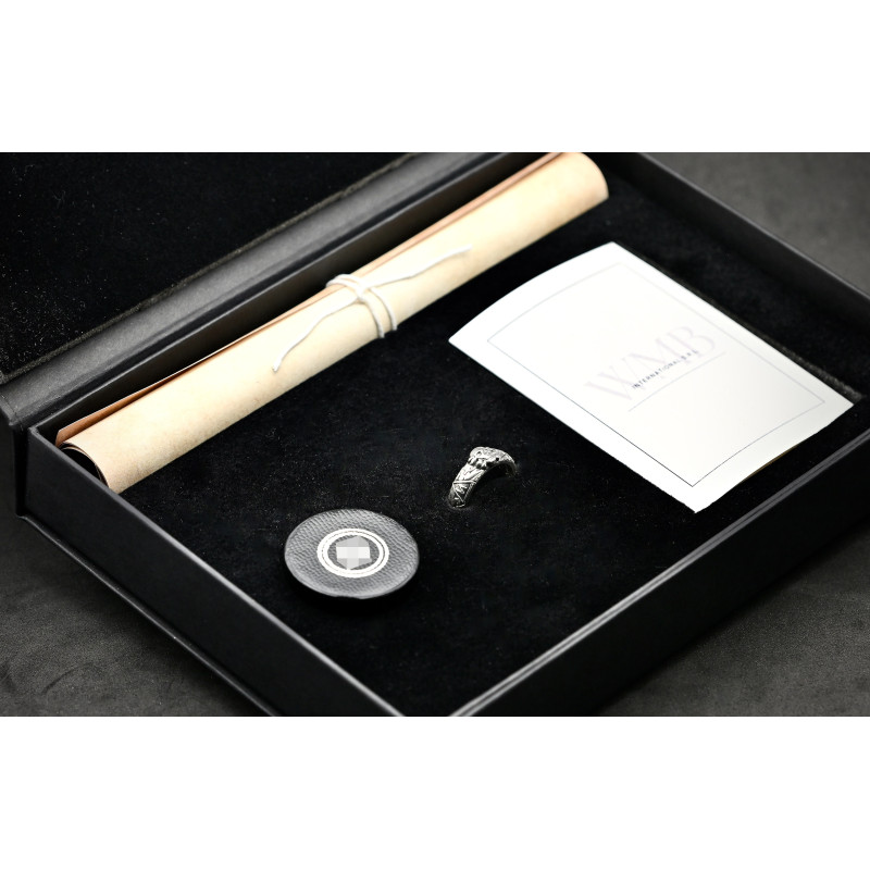 - Argento 925• SS-Ehrenring (Totenkopfring) - PERSONALIZZATO