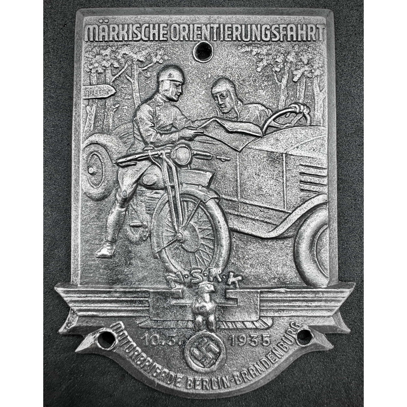 Placca NSKK per Partecipanti all'Evento di Orientamento di Brandeburgo 1935
