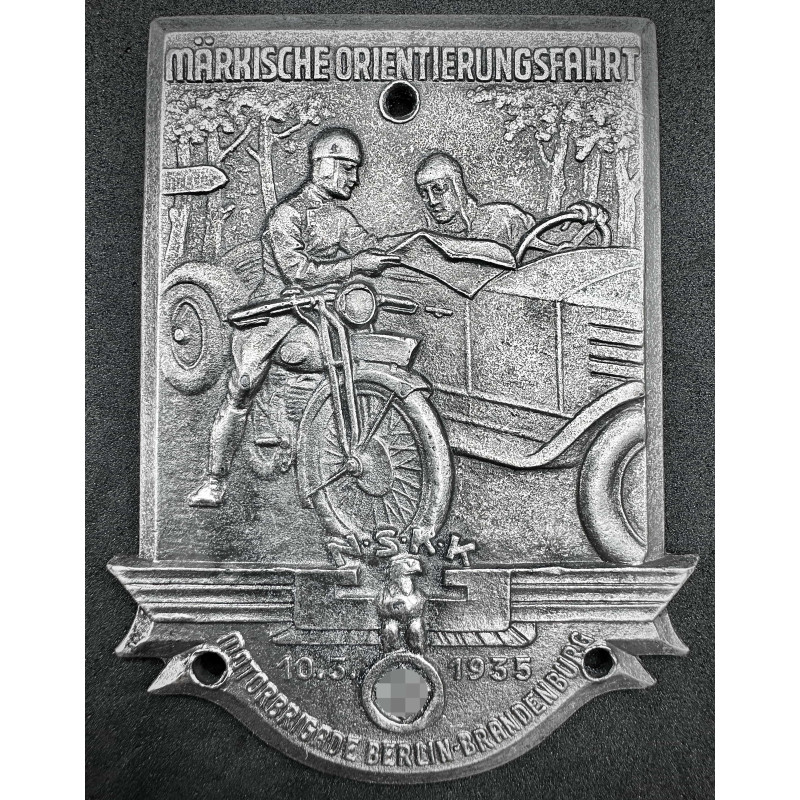 Placca NSKK per Partecipanti all'Evento di Orientamento di Brandeburgo 1935