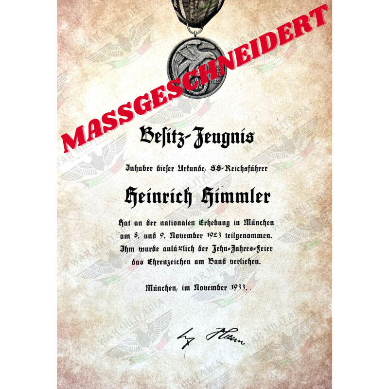 Blood Order Award Letter - Customised