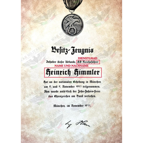 Blood Order Award Letter - Customised