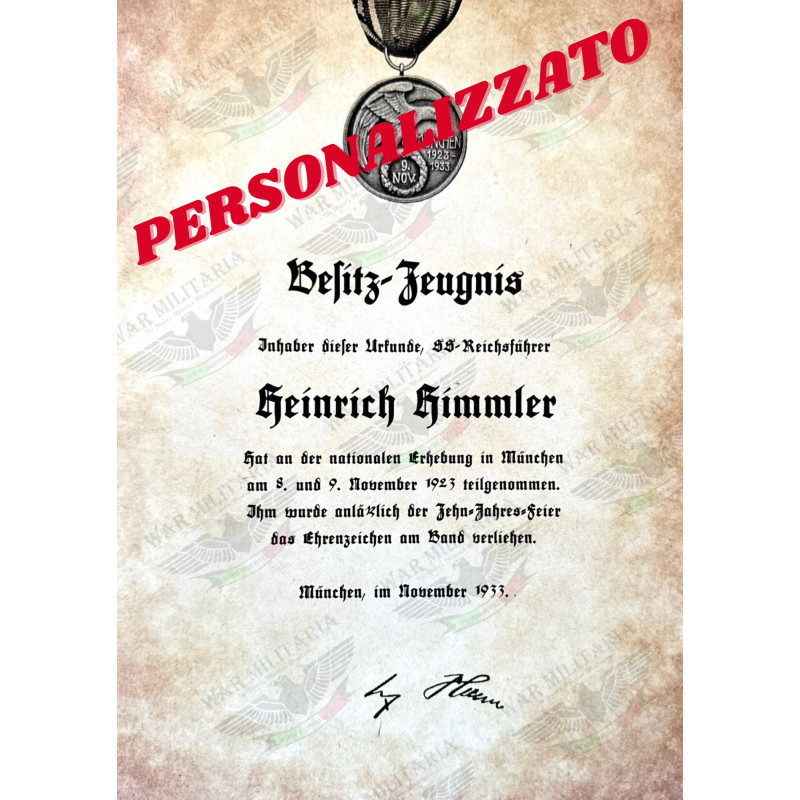 Blood Order Award Letter - Customised