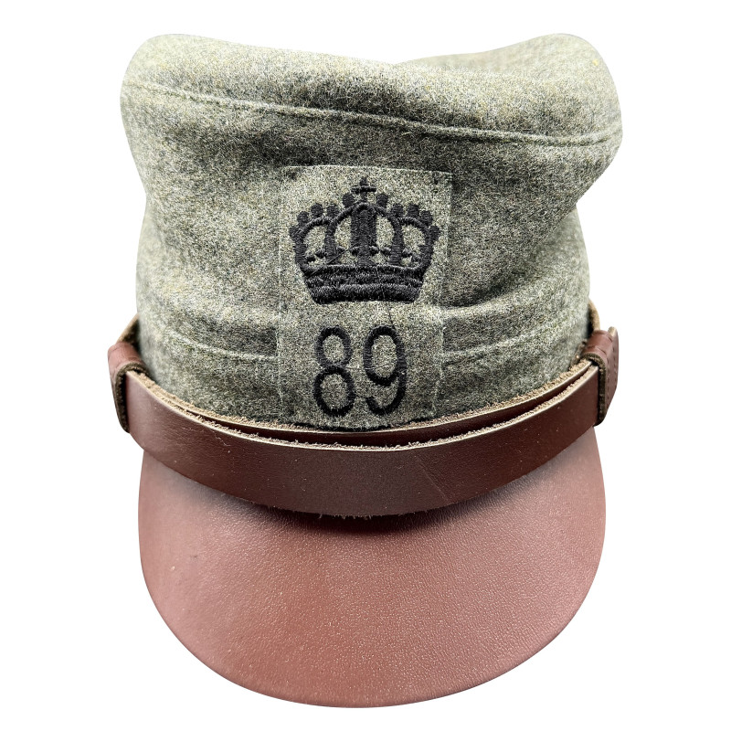 Italienische Truppenfeldmütze Modell 1909 BRAUN - Brigade des 89. Infanterieregiments „Salerno“
