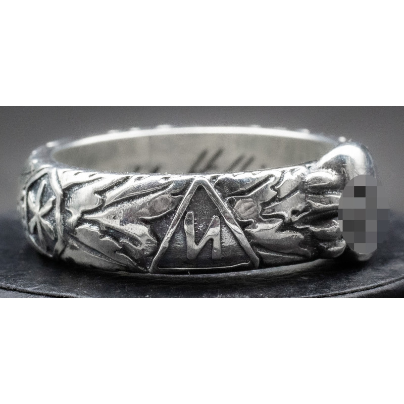 •925 Silver• SS Honour Ring (Totenkopfring) of Kurt "Panzer" Meyer