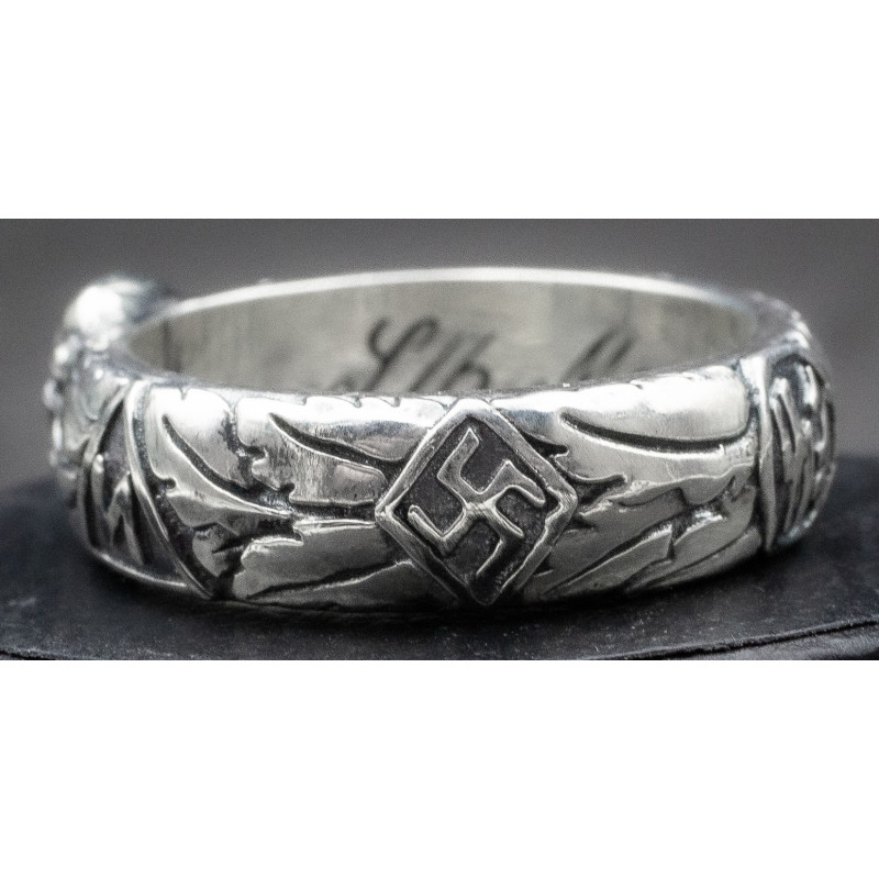 •925 Silver• SS Honour Ring (Totenkopfring) of Kurt "Panzer" Meyer